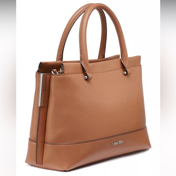 Calvin Klein Brown Women's Tote Bag Bianca Triple Compartment Convertible Satche - Picture 11 of 11